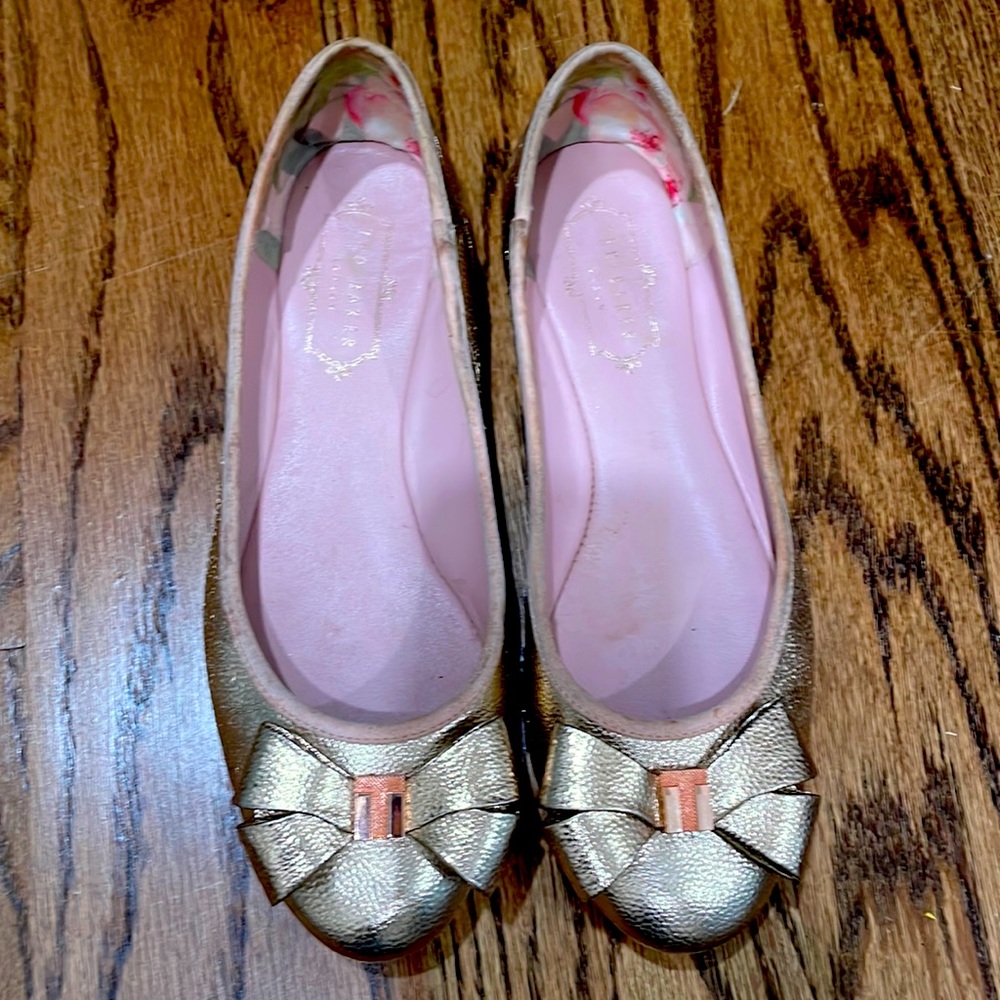 Ted Baker rose gold ballet flares. Only worn twice. Size 37